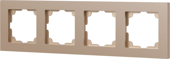 Изображение товара Рамка для выключателей и розеток INTRO Accent 6-504-04 / Б0063766 (шампань)