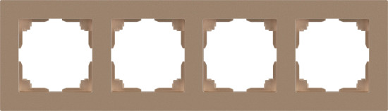 Изображение товара Рамка для выключателей и розеток INTRO Accent 6-504-04 / Б0063766 (шампань)