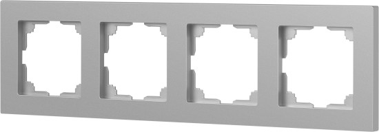 Изображение товара Рамка для выключателей и розеток INTRO Accent 6-504-03 / Б0063763 (алюминий)