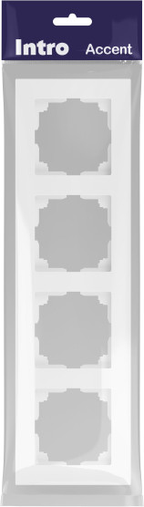 Изображение товара Рамка для выключателей и розеток INTRO Accent 6-504-01М / Б0063759 (белый матовый)