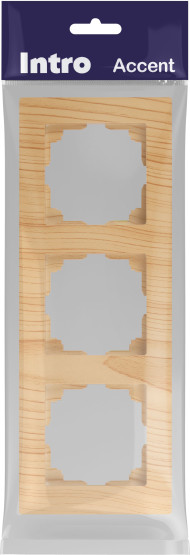 Изображение товара Рамка для выключателей и розеток INTRO Accent 6-503-11 / Б0063795 (сосна)