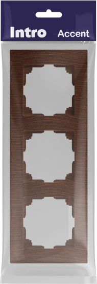 Изображение товара Рамка для выключателей и розеток INTRO Accent 6-503-10 / Б0063794 (венге)