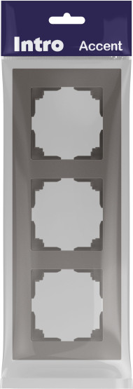 Изображение товара Рамка для выключателей и розеток INTRO Accent 6-503-09 / Б0063793 (титан)
