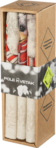 Изображение товара Набор полотенец Pole Kvetak (Беларускі лён) 47x60 20С189-ШР+К/фкор (338 Север-3/сорт 1)