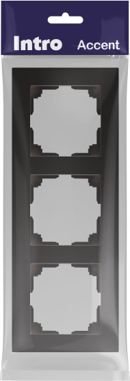 Изображение товара Рамка для выключателей и розеток INTRO Accent 6-503-05 / Б0063787 (антрацит)