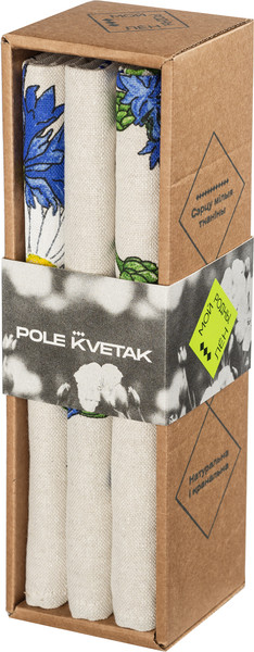 Изображение товара Набор полотенец Pole Kvetak (Беларускі лён) 46x60 24С112-ШР/рп/фкор/к. (17 Беларусь-3/сорт 1)
