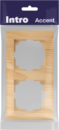 Изображение товара Рамка для выключателей и розеток INTRO Accent 6-502-11 / Б0063729 (сосна)