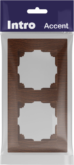 Изображение товара Рамка для выключателей и розеток INTRO Accent 6-502-10 / Б0063754 (венге)