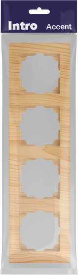 Изображение товара Рамка для выключателей и розеток INTRO Accent 6-504-11 / Б0063771 (сосна)
