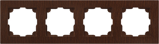 Изображение товара Рамка для выключателей и розеток INTRO Accent 6-504-10 / Б0063715 (венге)