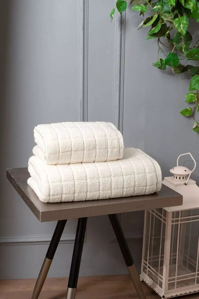 Изображение товара Полотенце Arya Quatro 70x140 / 8680943249272 (кремовый)