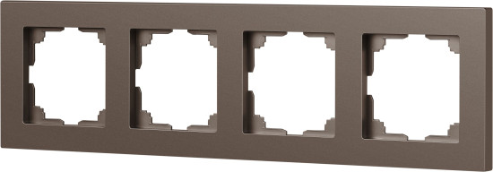 Изображение товара Рамка для выключателей и розеток INTRO Accent 6-504-08 / Б0063708 (бронза)