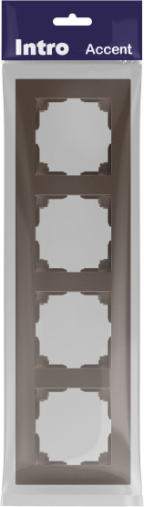 Изображение товара Рамка для выключателей и розеток INTRO Accent 6-504-08 / Б0063708 (бронза)