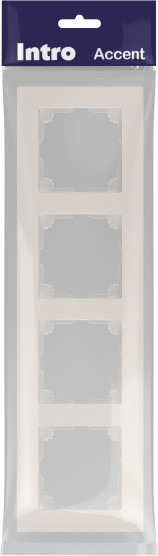 Изображение товара Рамка для выключателей и розеток INTRO Accent 6-504-06 / Б0063719 (перламутр)