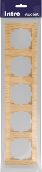 Изображение товара Рамка для выключателей и розеток INTRO Accent 6-505-11 / Б0063745 (сосна)