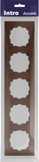 Изображение товара Рамка для выключателей и розеток INTRO Accent 6-505-10 / Б0063741 (венге)