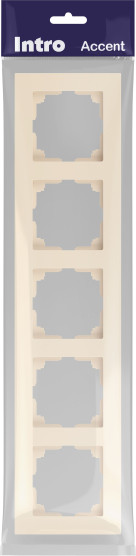 Изображение товара Рамка для выключателей и розеток INTRO Accent 6-505-02 / Б0063774 (слоновая кость)