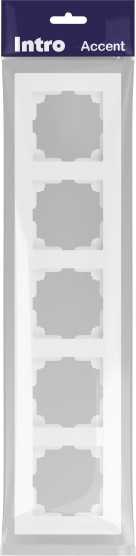 Изображение товара Рамка для выключателей и розеток INTRO Accent 6-505-01М / Б0063722 (белый матовый)