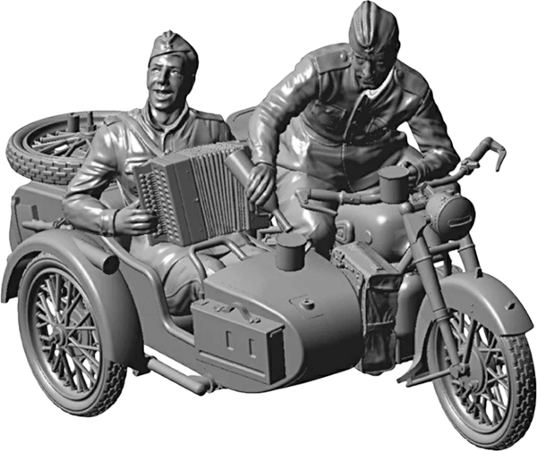 Изображение товара Сборная модель Звезда Советский мотоцикл М-72 с коляской / 3639