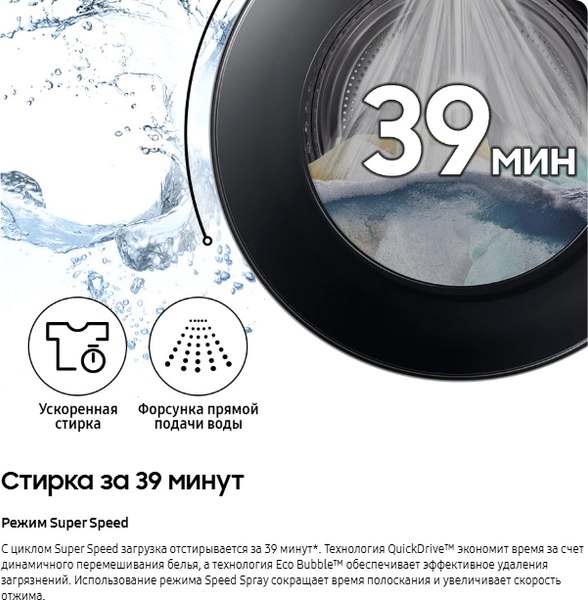 Изображение товара Стирально-сушильная машина Samsung WD11DG6B85BELP