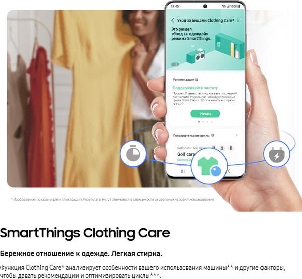 Изображение товара Стирально-сушильная машина Samsung WD11DG6B85BELP