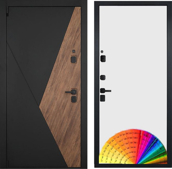 Изображение товара Входная дверь ГРАНИТ Геометрия 49 Под покраску (86x205, левая)