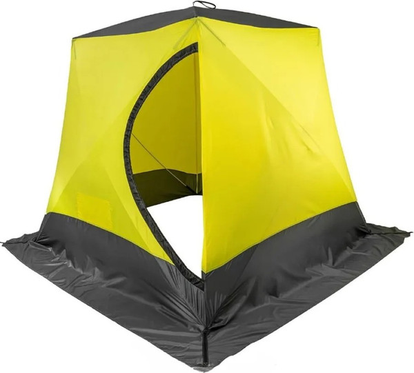 Изображение товара Палатка Helios Куб-3 HS-WFSC-210YG (зимняя, желтый/серый)