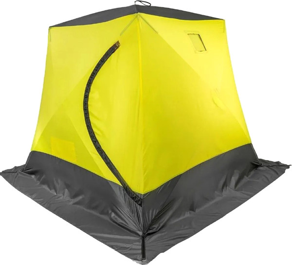 Изображение товара Палатка Helios Куб-3 HS-WFSC-210YG (зимняя, желтый/серый)
