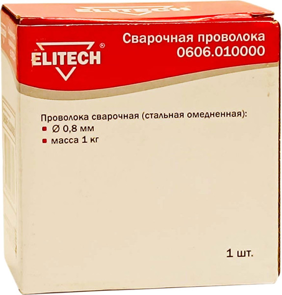 Изображение товара Проволока сварочная Elitech 0.8мм 0606.010000 / 177937 (1кг)