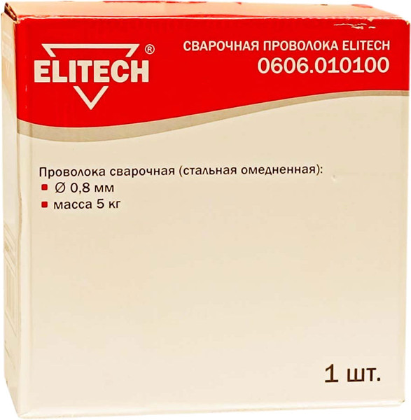 Изображение товара Проволока сварочная Elitech 0.8мм 0606.010100 / 177938 (5кг)