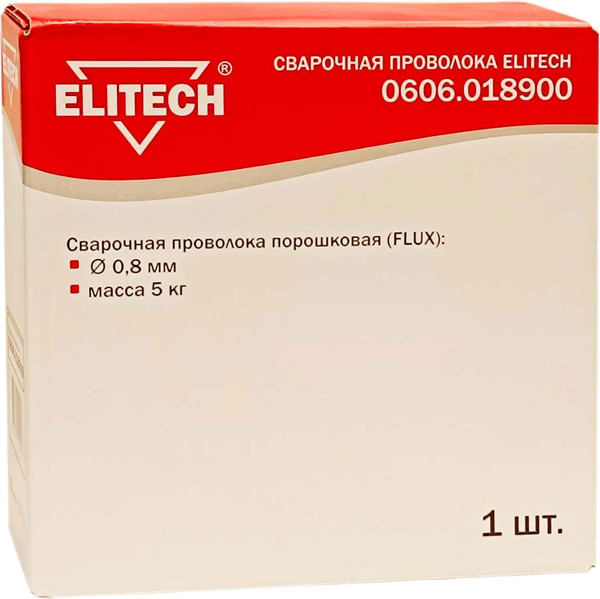 Изображение товара Проволока сварочная Elitech 0.8мм 0606.018900 / 200593 (5кг)