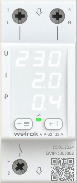 Изображение товара Реле напряжения Welrok VIP-32 (белый)