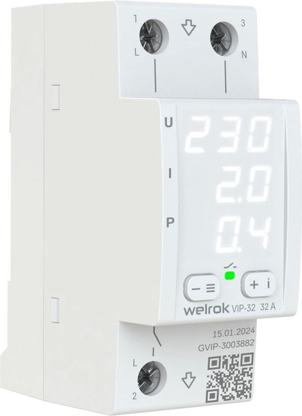 Изображение товара Реле напряжения Welrok VIP-32 (белый)
