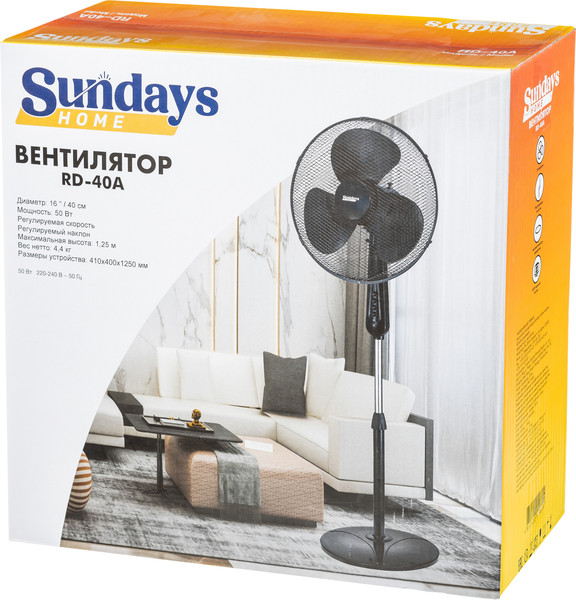 Изображение товара Вентилятор Sundays Home RD-40A (черный)