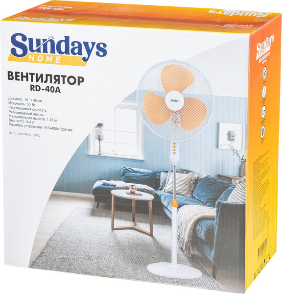 Изображение товара Вентилятор Sundays Home RD-40A (оранжевый)