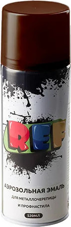 Изображение товара Эмаль REF для металлочерепицы и профнастила REF-8004 (520мл, терракотовый RAL 8004)