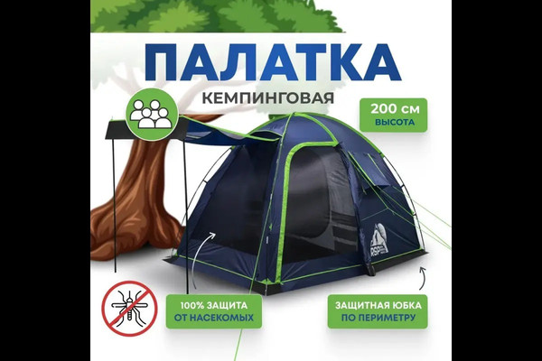 Изображение товара Палатка RSP Outdoor Sharl 3 / T-SHA-3-B (синий)