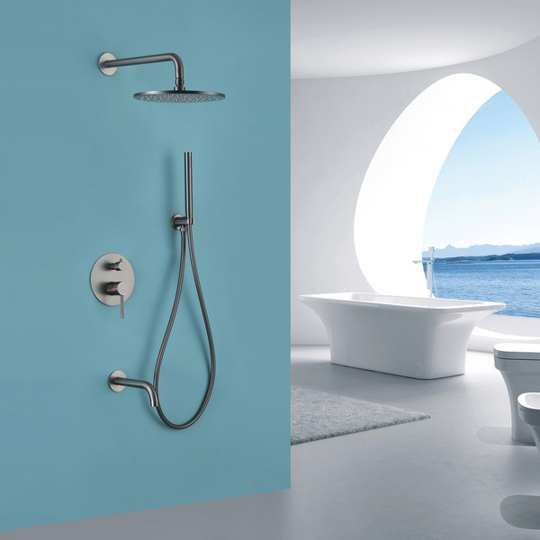 Изображение товара Душевая система со смесителем Abber Wasser Kreis AF8117NG (никель)