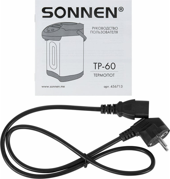 Изображение товара Термопот Sonnen TP-60 / 456713 (черный/серебряный)
