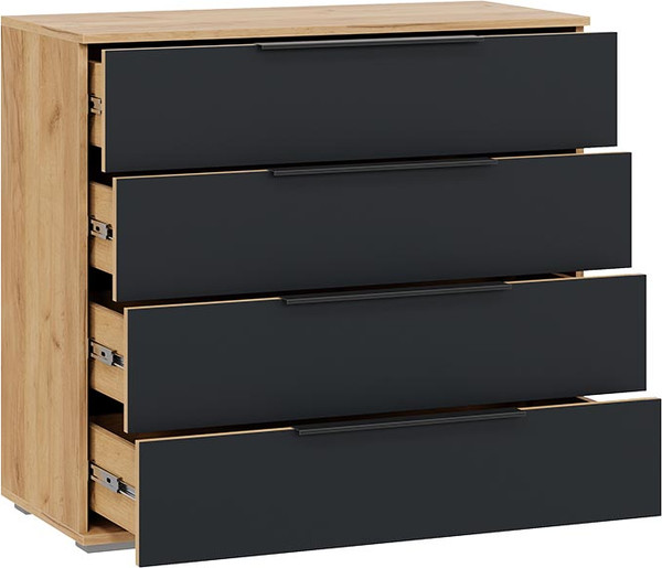 Изображение товара Комод ТриЯ Джоли (дуб крафт золотой/графит матовый)