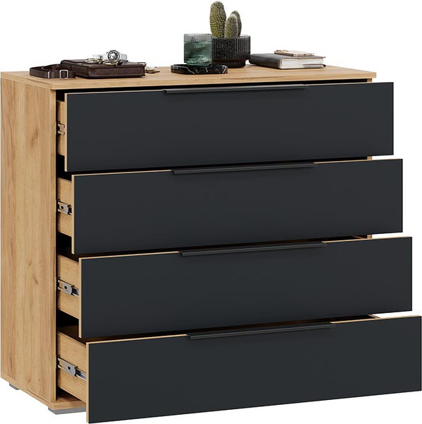 Изображение товара Комод ТриЯ Джоли (дуб крафт золотой/графит матовый)