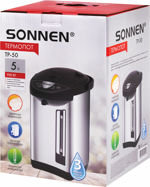Изображение товара Термопот Sonnen TP-50 / 456711 (белый/серебряный)