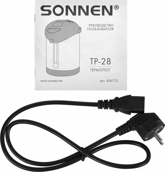 Изображение товара Термопот Sonnen TP-28 / 456712 (черный/серебряный)