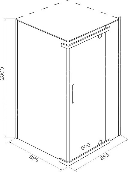 Изображение товара Душевой уголок IVA 88.5x88.5x200 / E2SS90T (тонированное стекло)