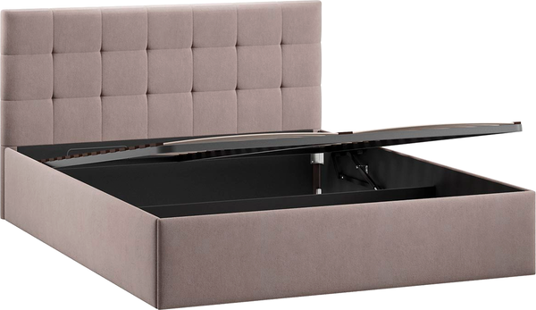 Изображение товара Двуспальная кровать ТриЯ Джоли Универсальная с ПМ Тип 1 160x200 (велюр, мокко темный)