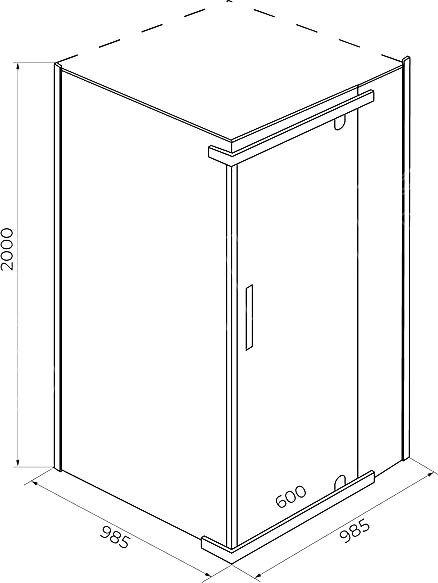 Изображение товара Душевой уголок IVA 98.5x98.5x200 / E2SS100T (тонированное стекло)