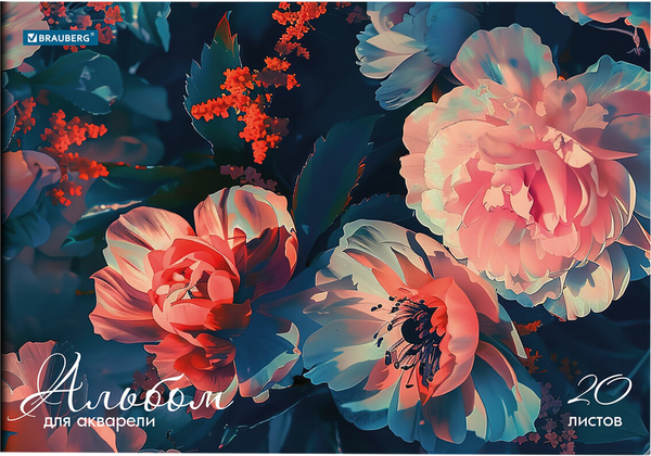 Изображение товара Альбом для рисования Brauberg Пионы / 107129 (20л)