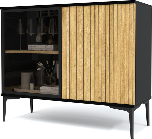 Изображение товара Тумба Интерлиния Linea-06 (дуб гринвич/черный)