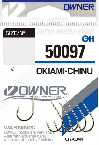Изображение товара Набор крючков рыболовных Owner Okiami Chinu gold №3 / 50097-03 (7шт)