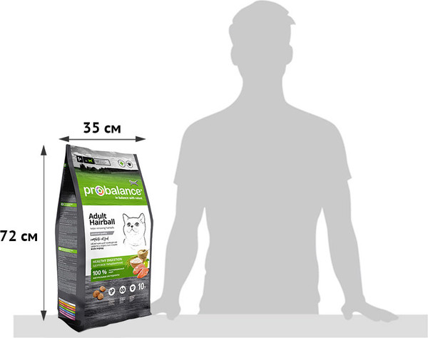 Изображение товара Сухой корм для кошек ProBalance Hairball вывод шерсти (10кг)